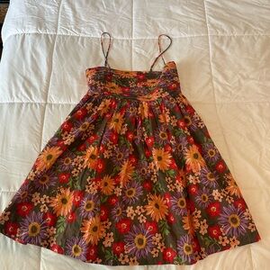 Millibon super cute floral Pleated Mini Sundress